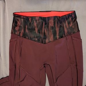 Lululemon Burgundy Leggings Size 6